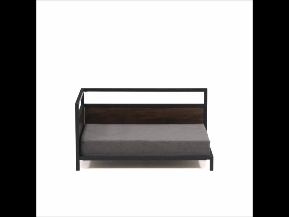 Sauder 424093 Corner Dog Bed Small, Noble Walnut Finish