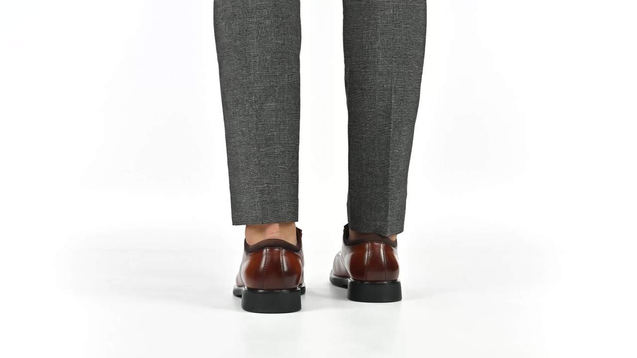 thumbnail video image 2 of Vance Mens Kimball Plain Toe Lace-up Dress Shoe, Widths Available, 2 of 10