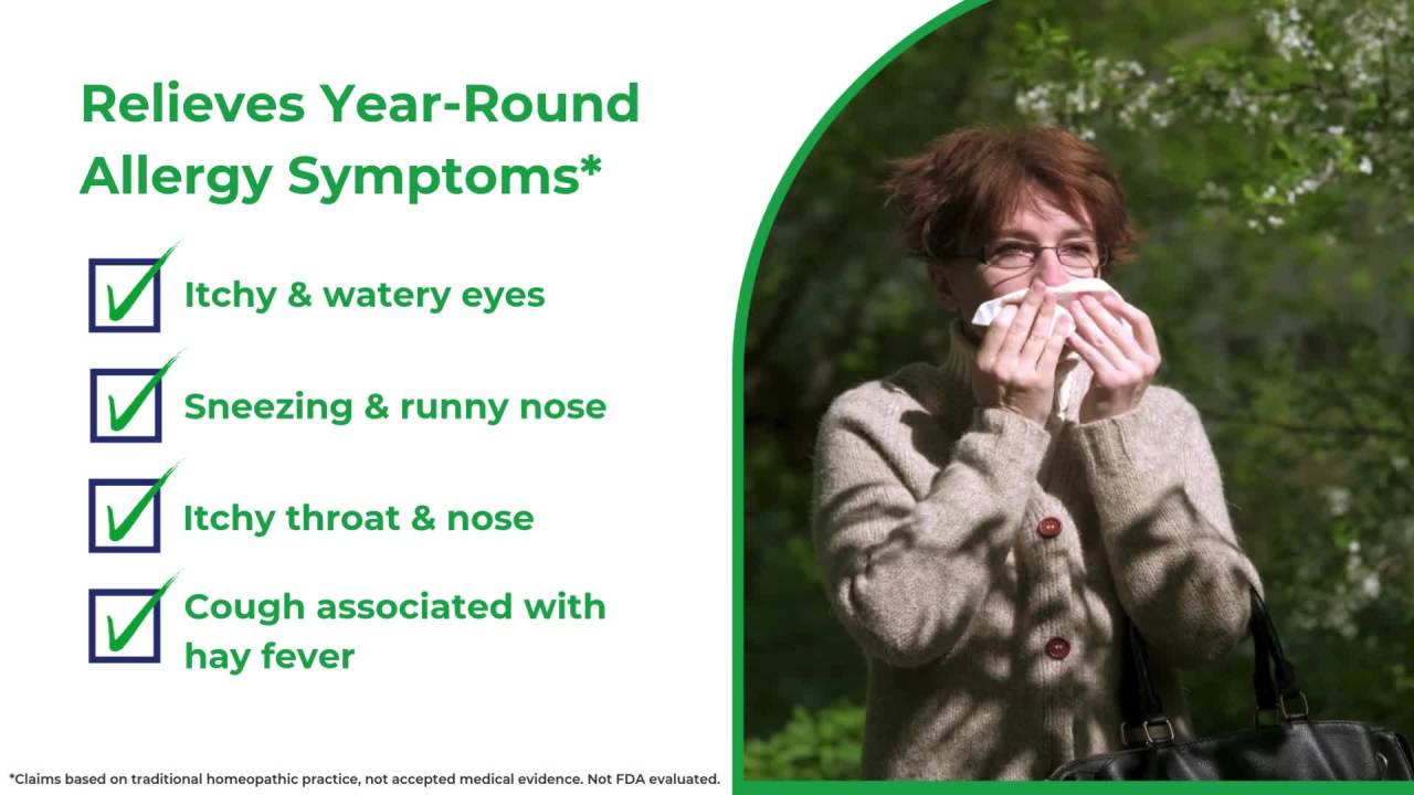 thumbnail video image 2 of Boiron AllergyCalm On the Go, Homeopathic Medicine for Allergy Relief, Itchy & Watery Eyes, Sneezing, Itchy Throat & Nose, 2 x 80 Pellets, 2 of 13