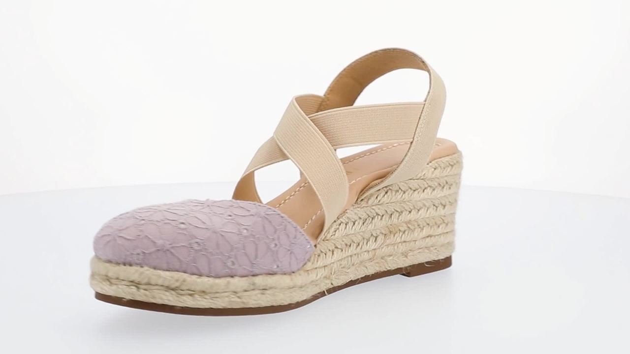 thumbnail video image 2 of Journee Womens Ashlee Platform Espadrille Wedge Sandals, Widths Available, 2 of 10