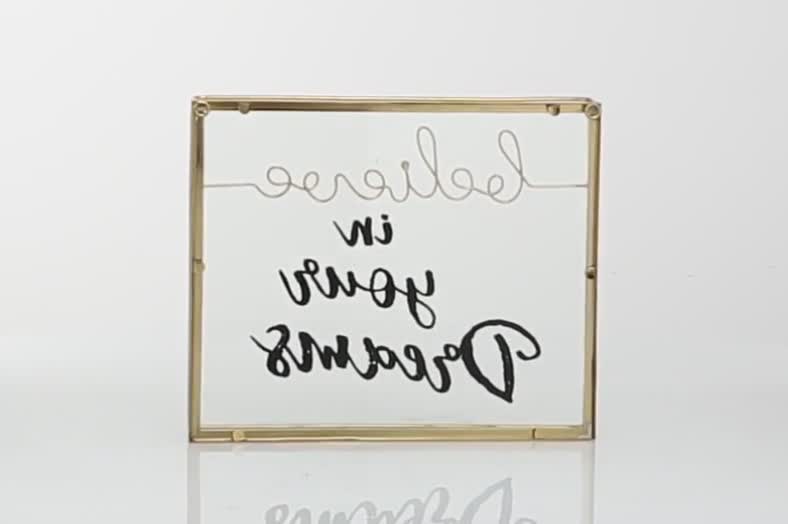 thumbnail video image 2 of DecMode Text Believe Metal Decorative Sign, 1-Piece, 2 of 8