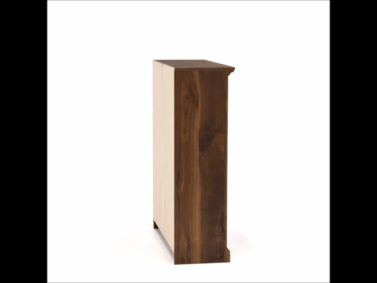 thumbnail video image 2 of Sauder 3-Shelf Bookcase, Grand Walnut Finish, 2 of 12