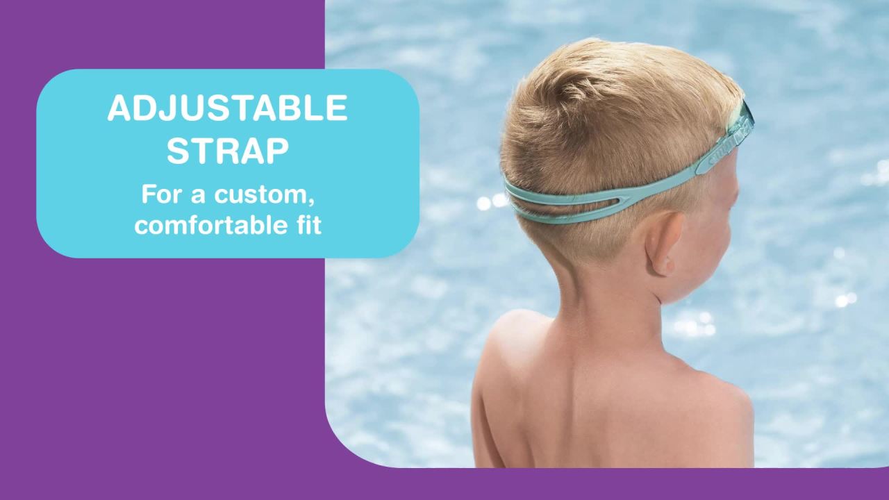 thumbnail video image 3 of Puddle Jumper Child Swim Goggles, Green, Non-Latex and Non-PVC, Kids Ages 3+, 3 of 14