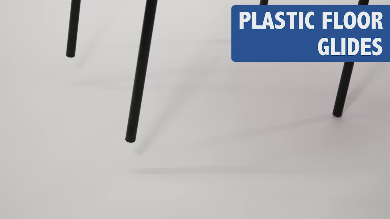 thumbnail video image 2 of Flash Furniture Comfort Navy Fabric Stackable Steel Side Reception Chair with Arms, 2 of 13