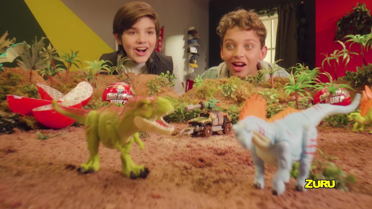 thumbnail video image 2 of 5 Surprise Dino Strike Hunt Series 3 Mystery Collectible Capsule by ZURU, 2 of 9