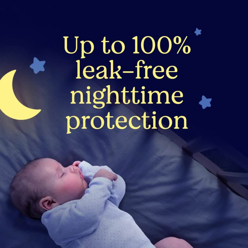 thumbnail video image 2 of Huggies Overnites Nighttime Diapers, Size 3 (16-28 lbs), 132 Count (Select for More), 2 of 16