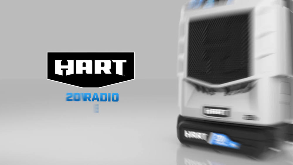 HART Portable AM/FM Radio, White/Black, HPAD01