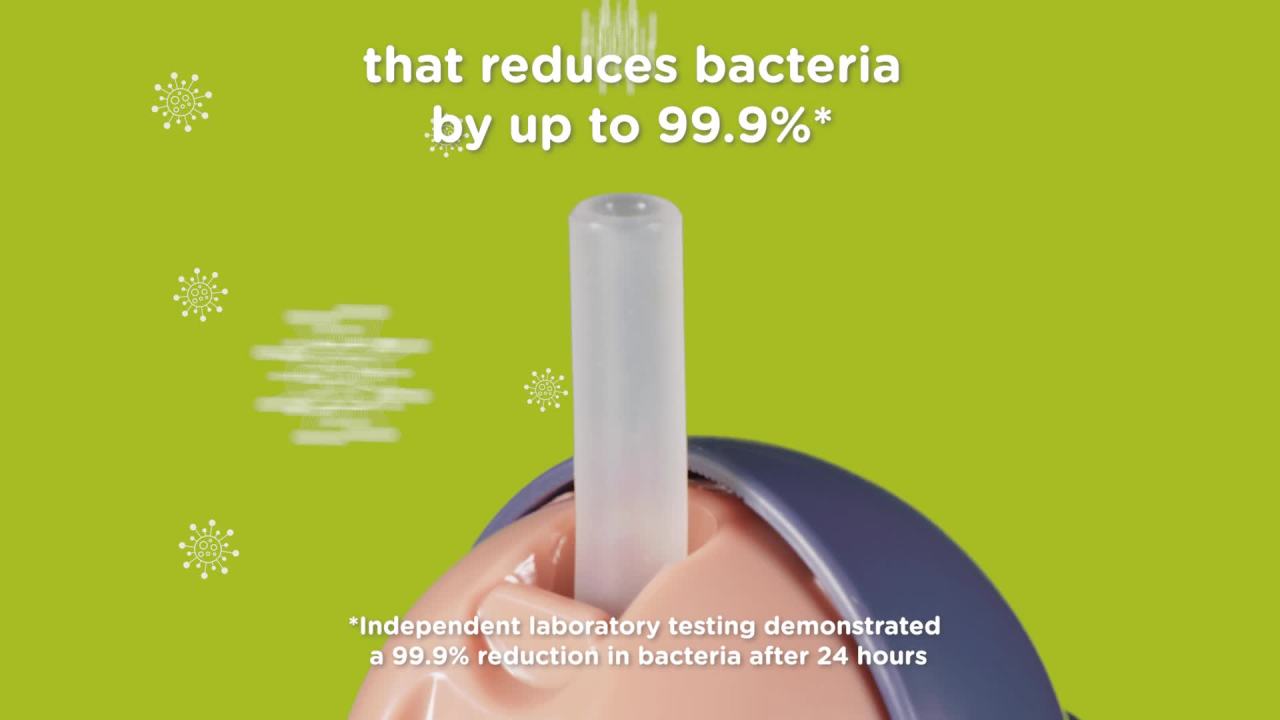 thumbnail video image 2 of Tommee Tippee Insulated Straw Toddler Sippy Cup (9oz, 12+ Months, 1 Count) | Leak-Proof, Shake-Proof, 2 of 9