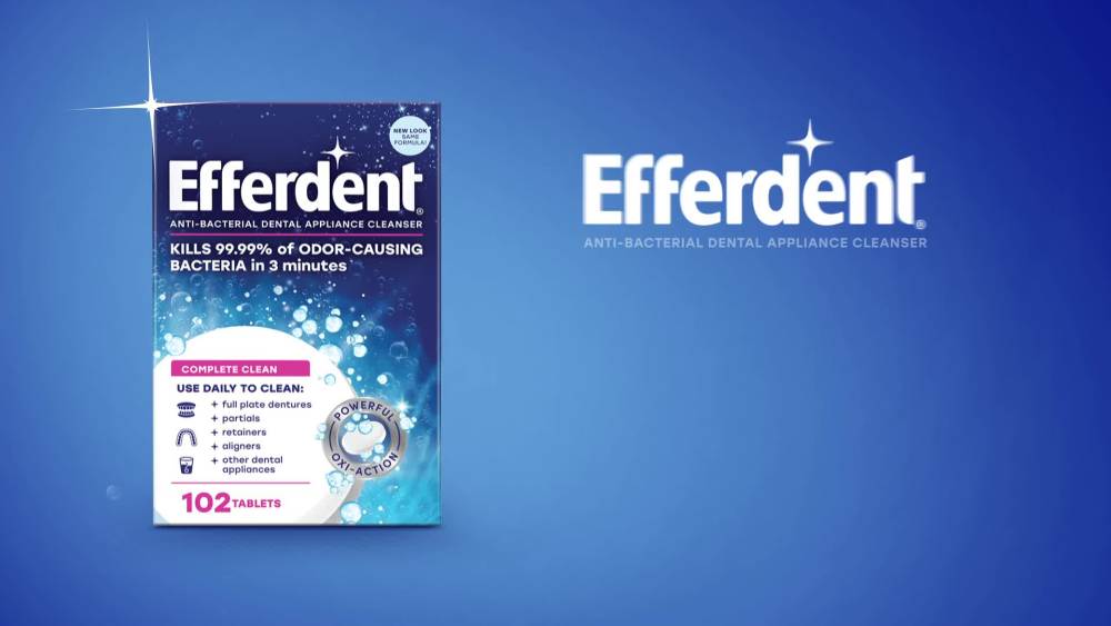 Efferdent Retainer & Denture Cleaner Tablets, Minty Fresh & Clean, 44