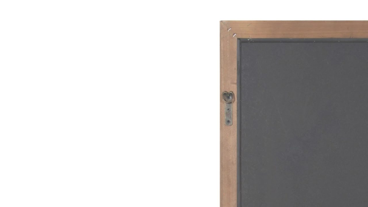 thumbnail video image 2 of Kate and Laurel Silverthorne Traditional Wood and Metal Framed Wall Mirror, 24 x 35, Rustic Brown and Natural Iron, Chic Farmhouse Mirror for Wall, 2 of 8