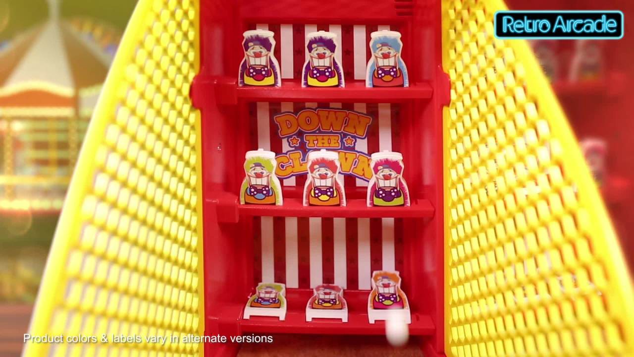 thumbnail video image 2 of Retro Arcade Electronic: Down The Clown Tabletop Game, 2 Players, 2 of 10