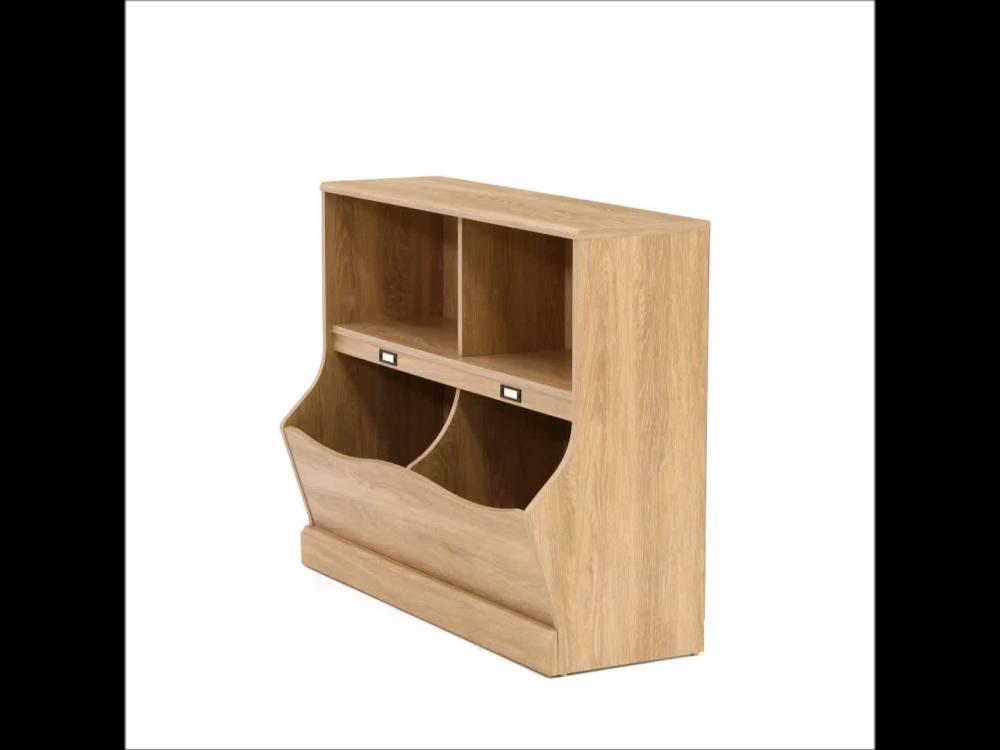 Sauder Storybook Storage Bin Bookcase, Dover Oak Finish