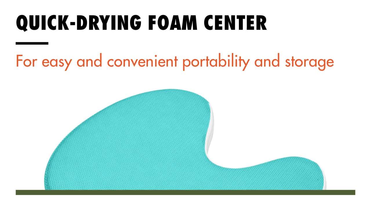 thumbnail video image 2 of Ozark Trail Mini Foam Saddle Float with Removable Cover, 2 of 10