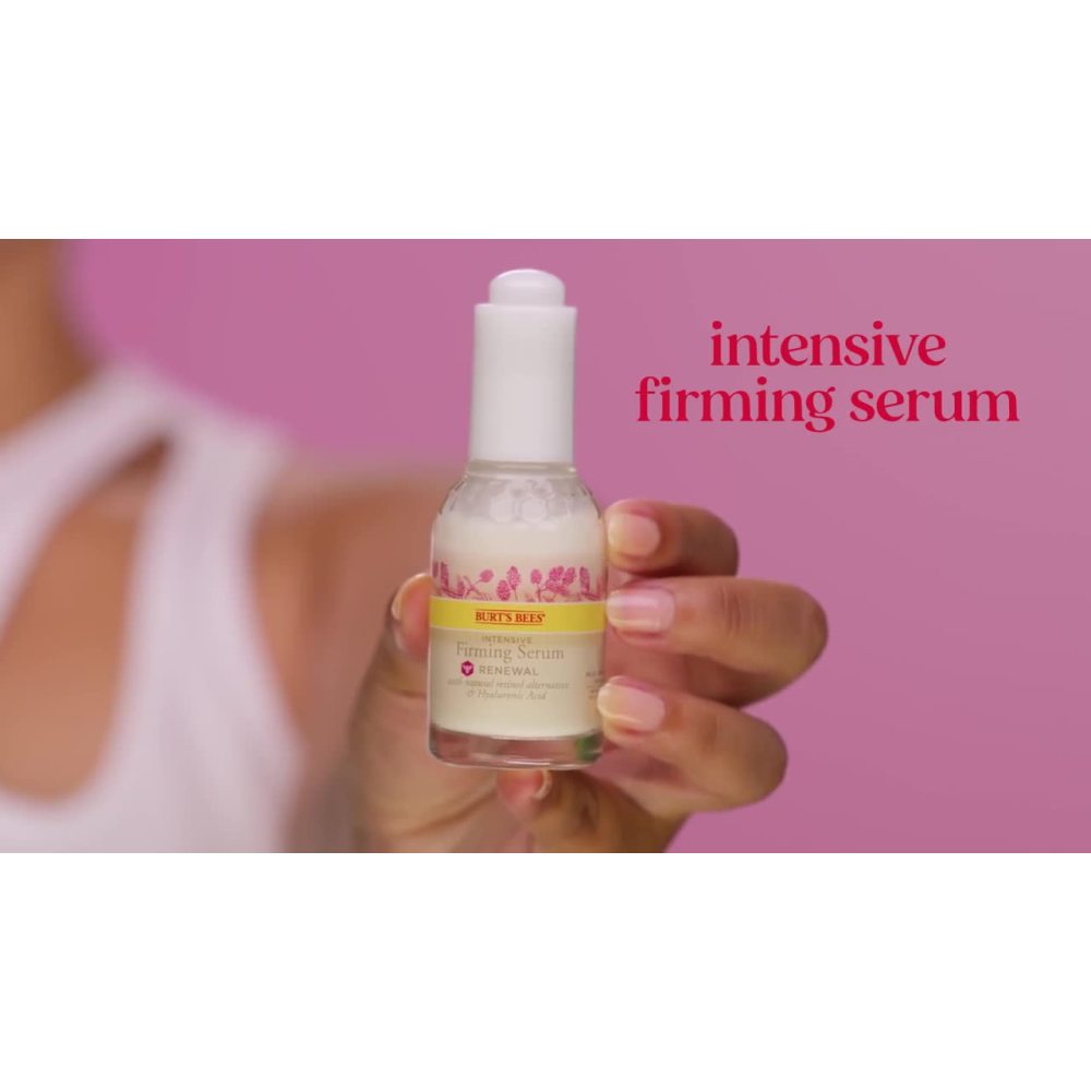 thumbnail video image 3 of Burt's Bees Renewal Intensive Firming Serum,1 fl. oz. Bottle, 3 of 13