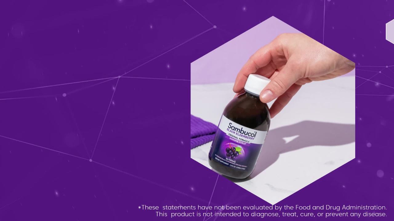 thumbnail video image 2 of Sambucol Black Elderberry Original Syrup 7.8oz, 2 of 13