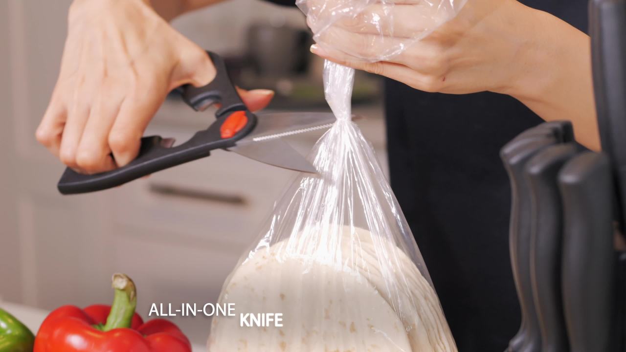 thumbnail video image 2 of Farberware Classic 30-Piece Spin-N-Store Rotating Carousel Stainless Steel Knife Set & Tool Set Gray, 2 of 25