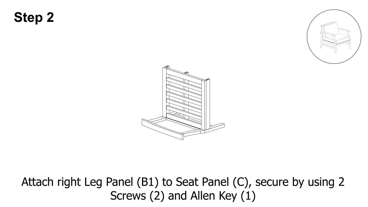 thumbnail video image 2 of Angel Outdoor Teak Finished Acacia Wood Club Chairs with Cushions, Cream., 2 of 11