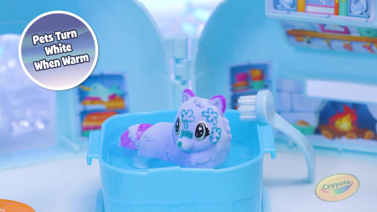 thumbnail video image 2 of Scribble Scrubbie Pets, Arctic Igloo Animal Toy, Beginner Unisex Child, Art Toy Kit, 2 of 14