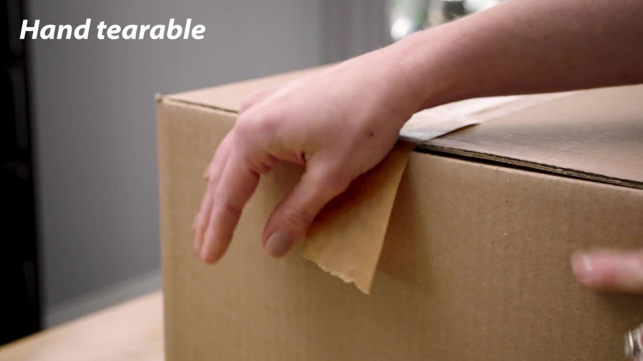 thumbnail video image 2 of Duck Brand EZ Tear 1.88 in. x 25 yd. Tan Paper Tape, 2 of 11