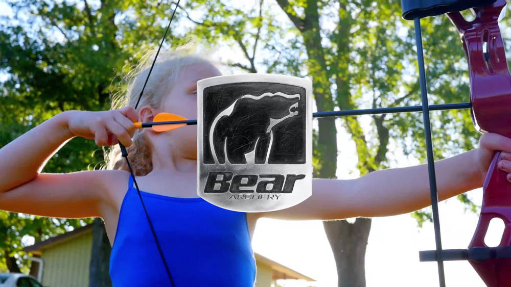 Bear Archery Flash Youth Bow Set with Whisker Biscuit, Armguard, and