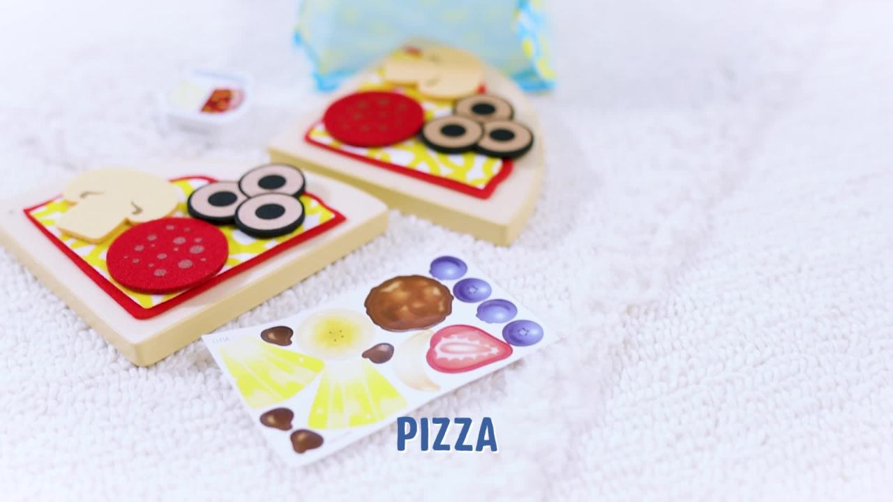 thumbnail video image 3 of Melissa & Doug What’s for Lunch? Surprise Meal Playfood Set for Toddlers3+ -FSC-Certified Materials, 3 of 11