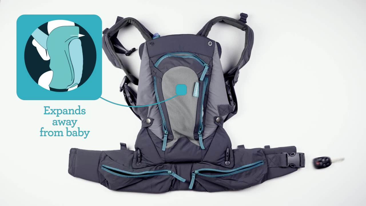 thumbnail video image 2 of Infantino Upscale Customizable Convertible Baby Carrier, 4-Position, Unisex, 8-40lb, Black, 2 of 10