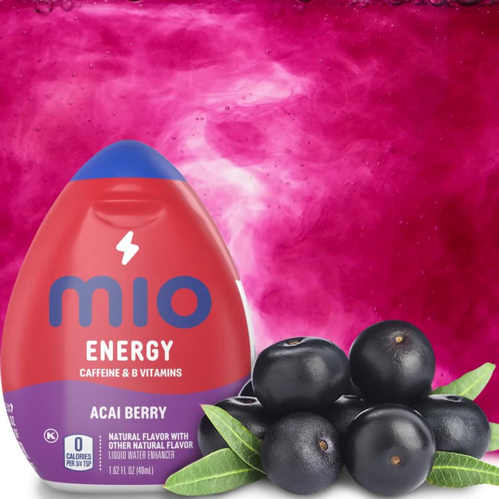 thumbnail video image 2 of MiO Energy Acai Berry Storm Sugar Free Water Enhancer, 1.62 fl oz Bottle, 2 of 19