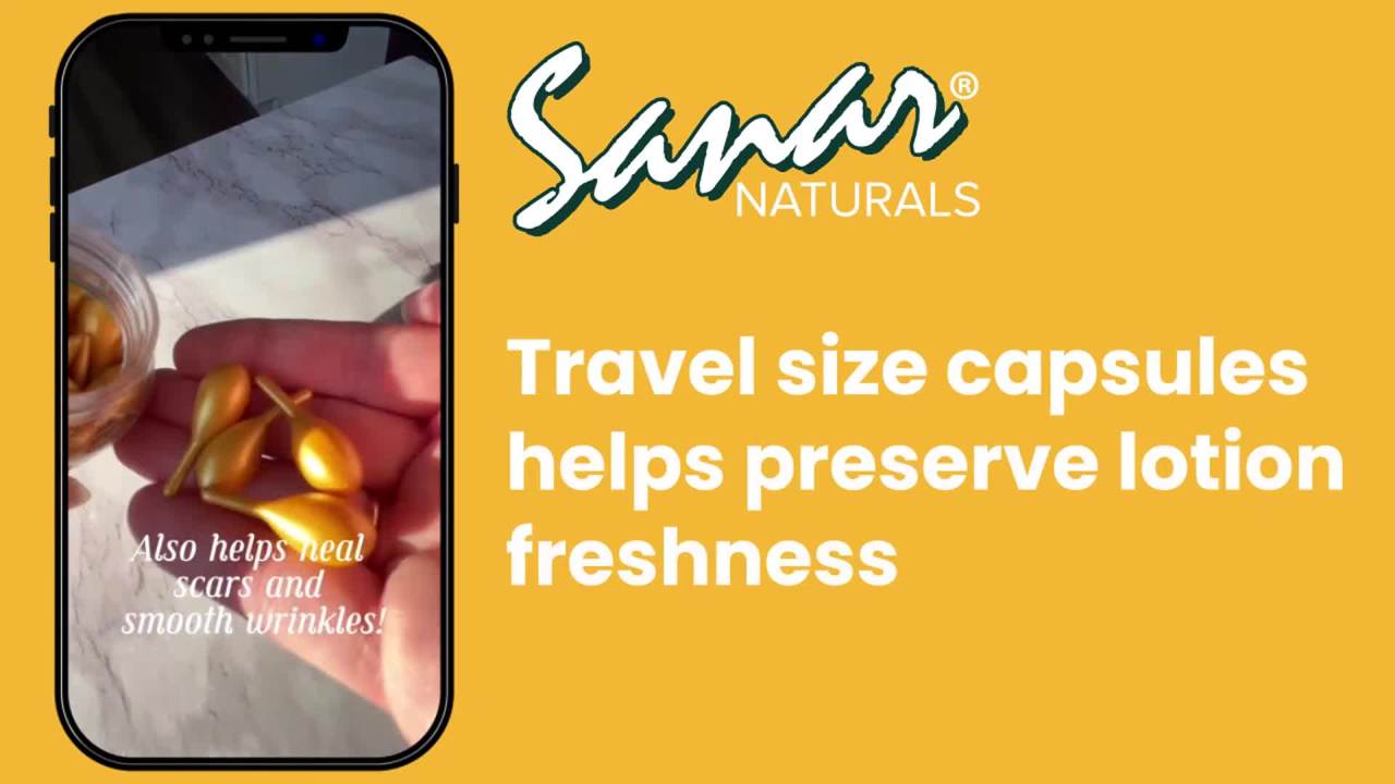 thumbnail video image 3 of Sanar Natural Healthy Skin Vitamin E & Aloe Vera Lotion Breakable Caps, 60 Count, 3 of 11