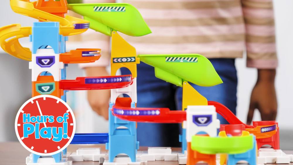 thumbnail video image 2 of VTech® Marble Rush™ Tip & Swirl Set™ Marble Run Building Set, 2 of 14