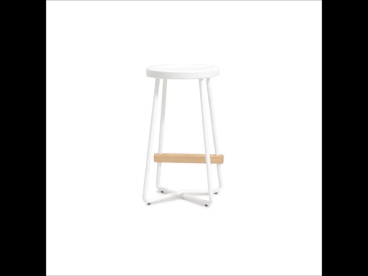 thumbnail video image 2 of Sauder Boutique Dixon Dowel Counter Height Stool, White Finish, 2 of 3