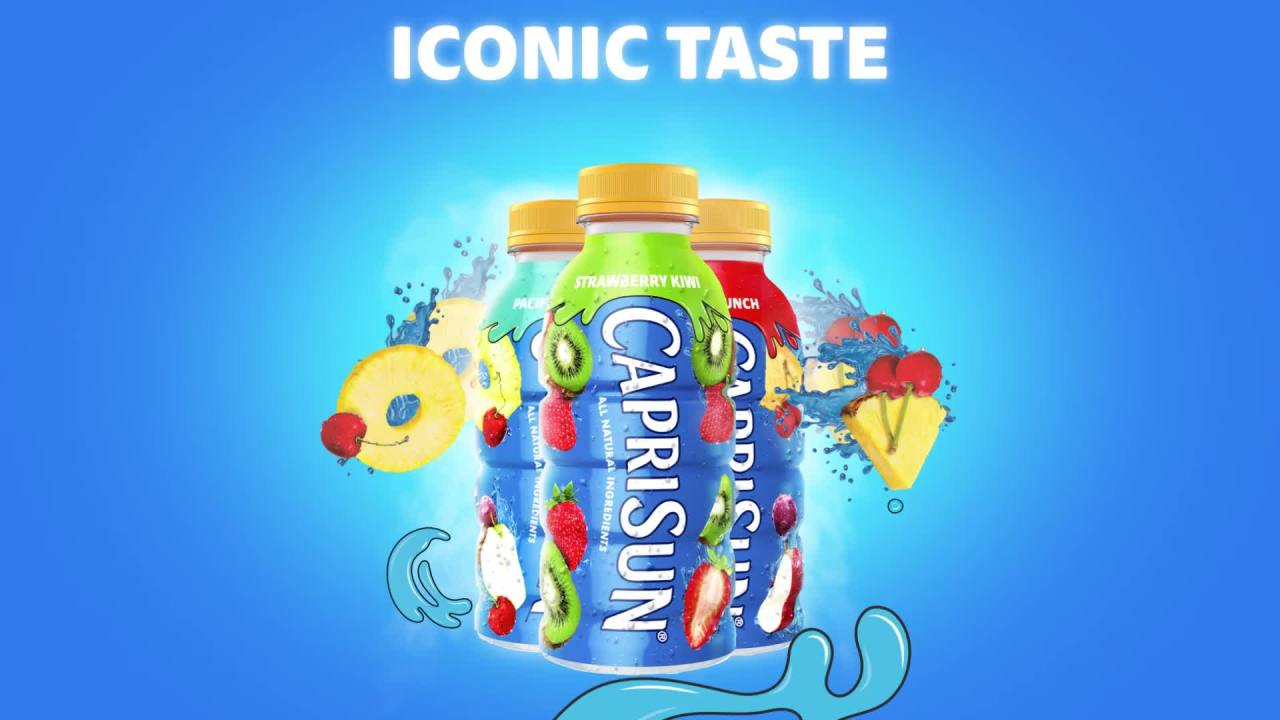 thumbnail video image 2 of Capri Sun Strawberry Kiwi Flavored Juice Drink Blend from concentrate with other natural flavors, 12 fl oz Bottle, 2 of 19