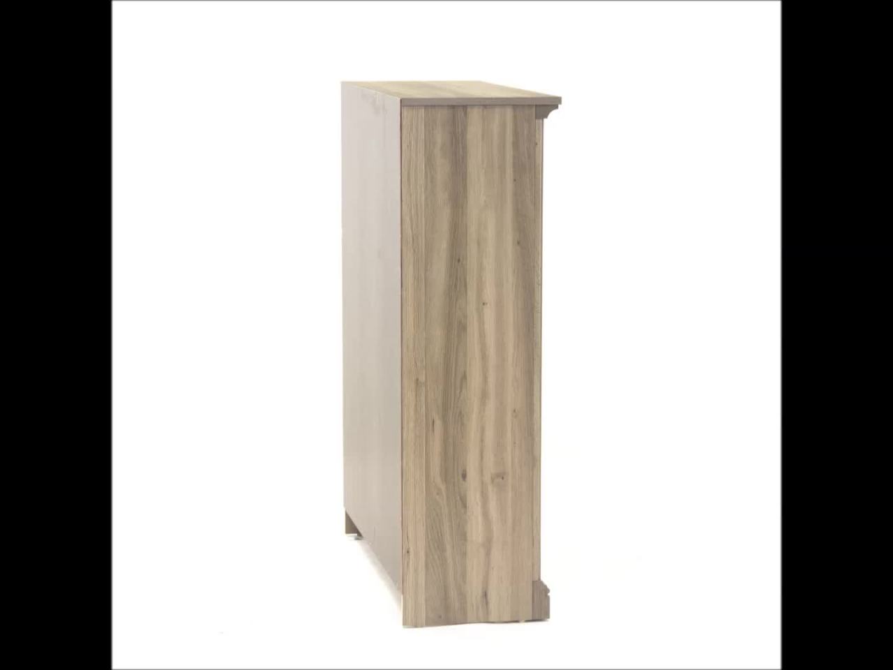 thumbnail video image 2 of Sauder Select 3-Shelf Bookcase, Salt Oak Finish, 2 of 10