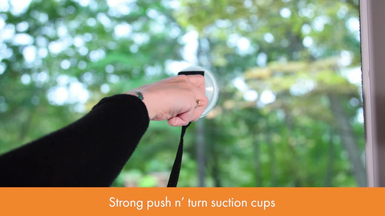 thumbnail video image 2 of K&H Pet Products EZ Mount Window Kitty Sill Double Stack Cat Perch Gray 12 X 23 Inches, 2 of 12