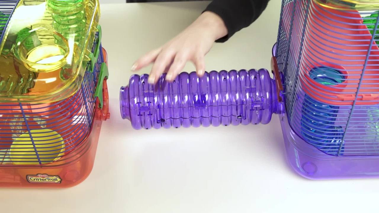 thumbnail video image 2 of Kaytee CritterTrail One Level Habitat for Pet Gerbils, Hamsters or Mice, 2 of 10