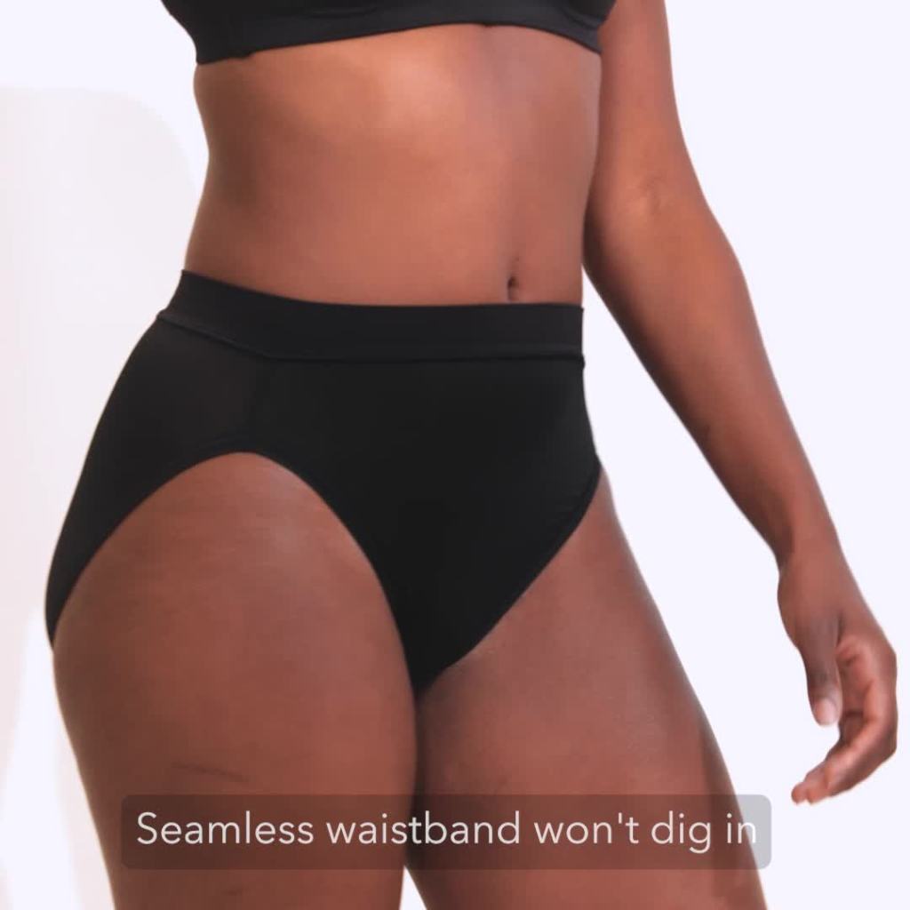 thumbnail video image 2 of Vanity Fair Radiant Collection Women's 360 Comfort Hi-Cut Brief Underwear, 3-Pack, Sizes S-5XL, 2 of 11