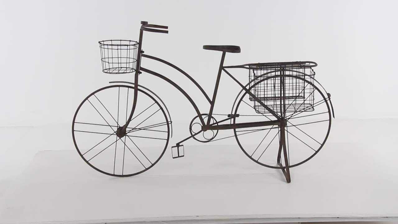 thumbnail video image 2 of DecMode 63" x 39" Brown Metal Vintage Plantstand, 1 - Piece, 2 of 12