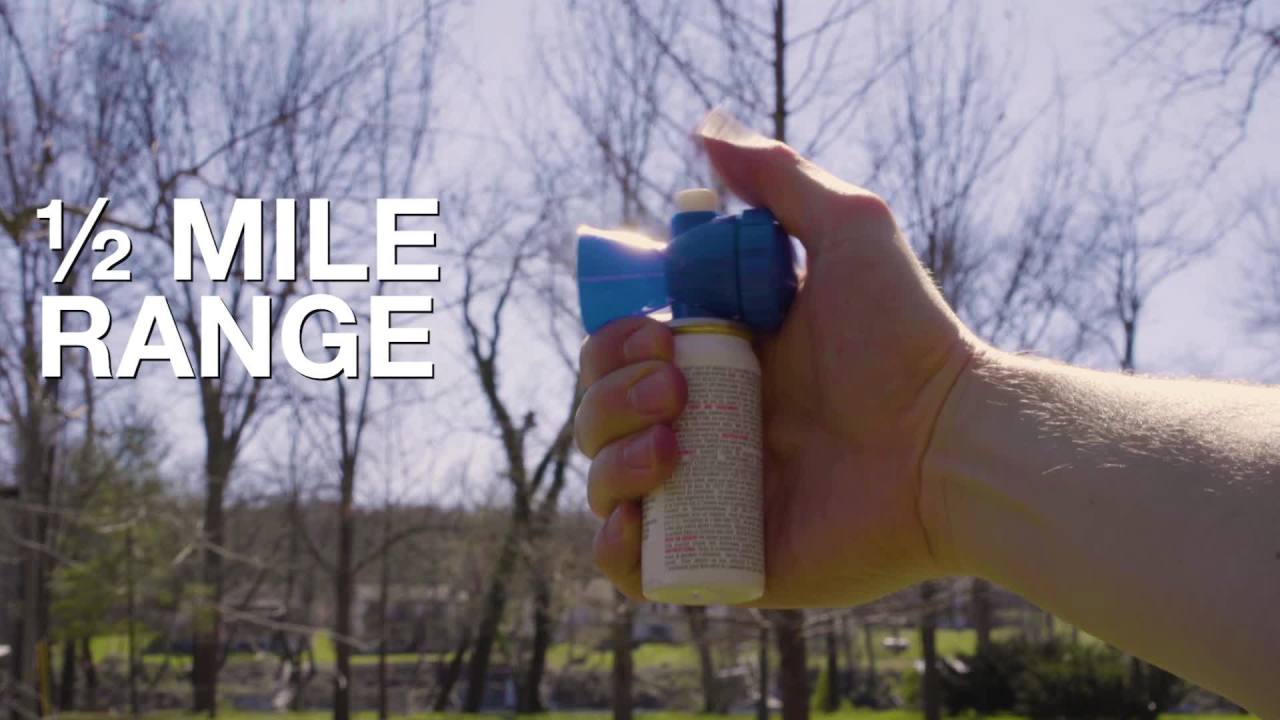 thumbnail video image 2 of SABRE Compact Sport and Safety Horn, 130dB Air Horn, Audible .5 mile, Portable, Aluminum, 2 of 8