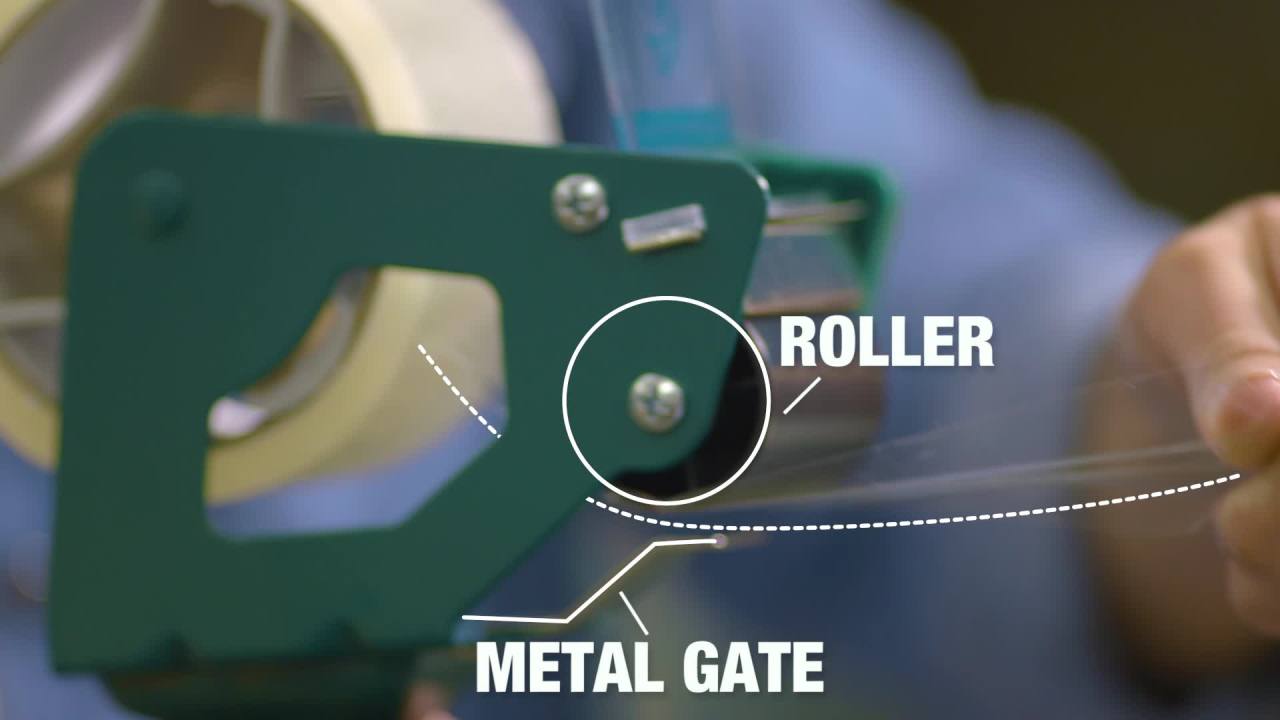 thumbnail video image 2 of 3" Core ShurTech Commercial Grade Packing Tape, 6 Rolls, 2 of 4