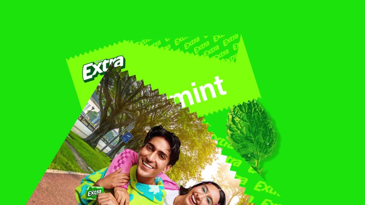thumbnail video image 2 of Extra Spearmint Back to School Sugar Free Chewing Gum - 15 Stick Pack, 2 of 12