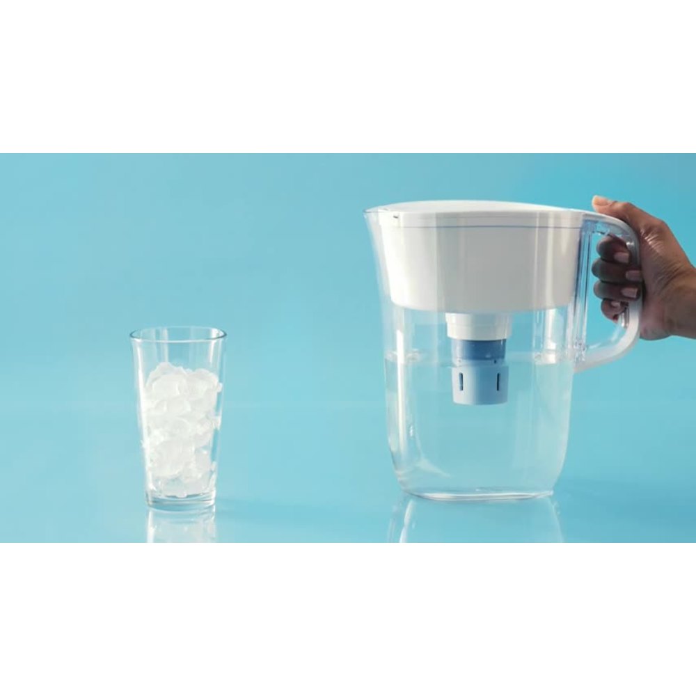 thumbnail video image 2 of Brita Large 10 Cup Blue Tahoe Water Filter Pitcher with 1 Brita Elite Filter, 2 of 13
