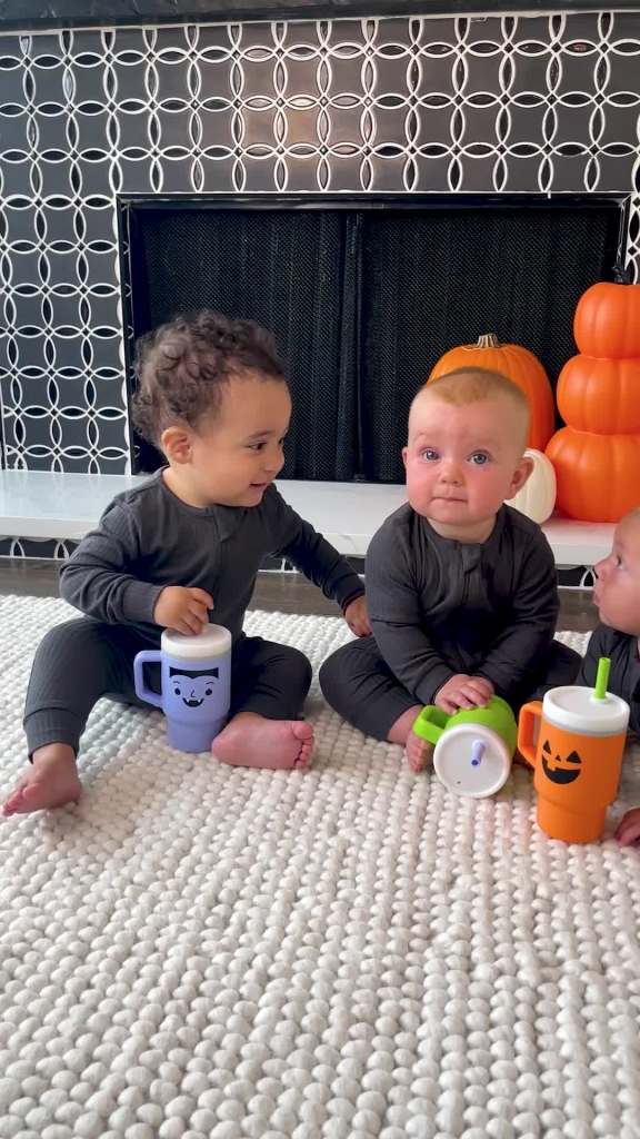 thumbnail video image 2 of Infantino My 1st Tumbler – Adorable 9oz. Training Cup with Toddler-Friendly Straw and Handle, Dracula, 2 of 9