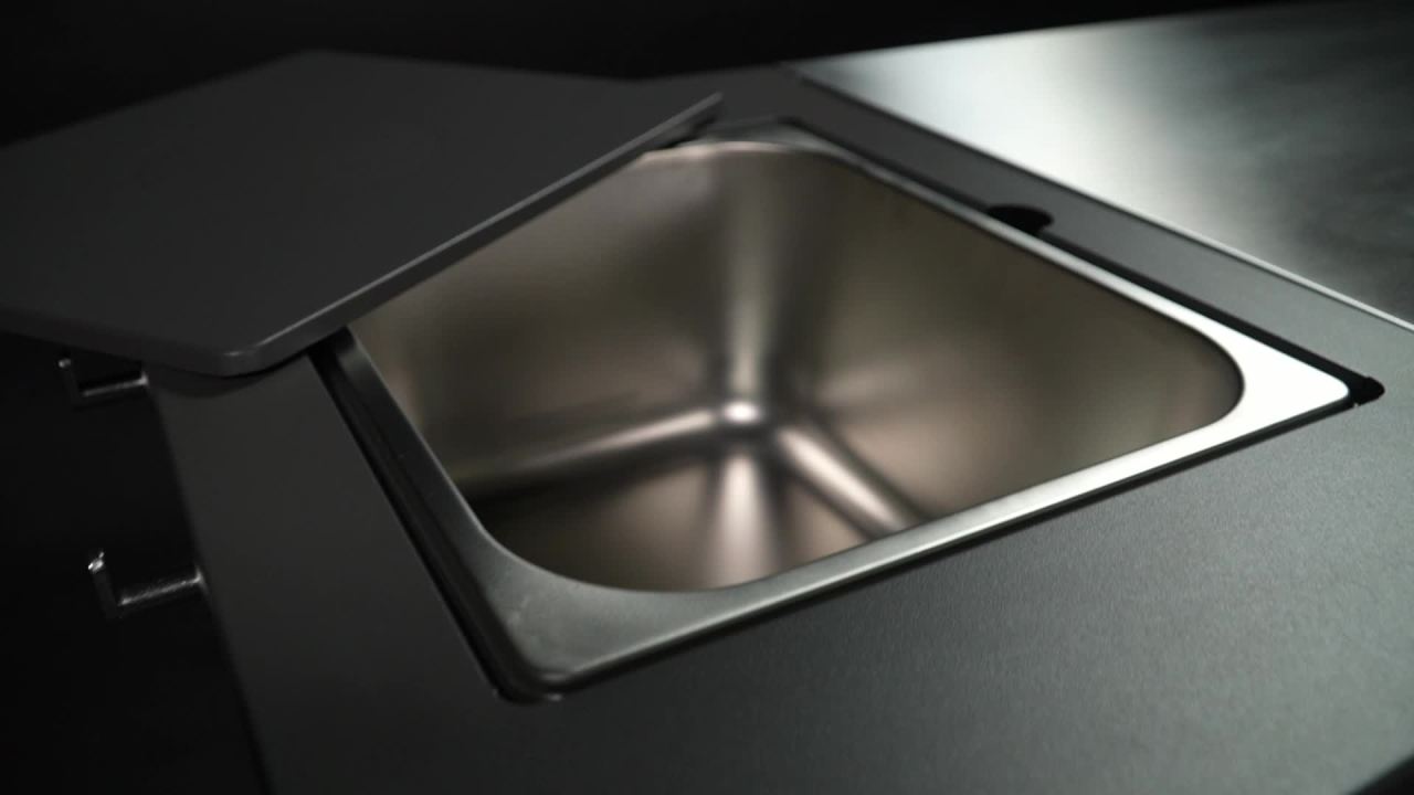 thumbnail video image 2 of Blackstone ProSeries 28" Serve and Store Prep Grill Cart with Cabinet in Black, 2 of 16