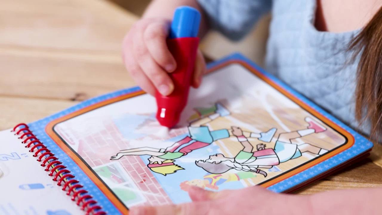 thumbnail video image 2 of Melissa & Doug On the Go Water Wow! Reusable Water-Reveal Coloring Activity Pad – Sports - FSC Certified, 2 of 10