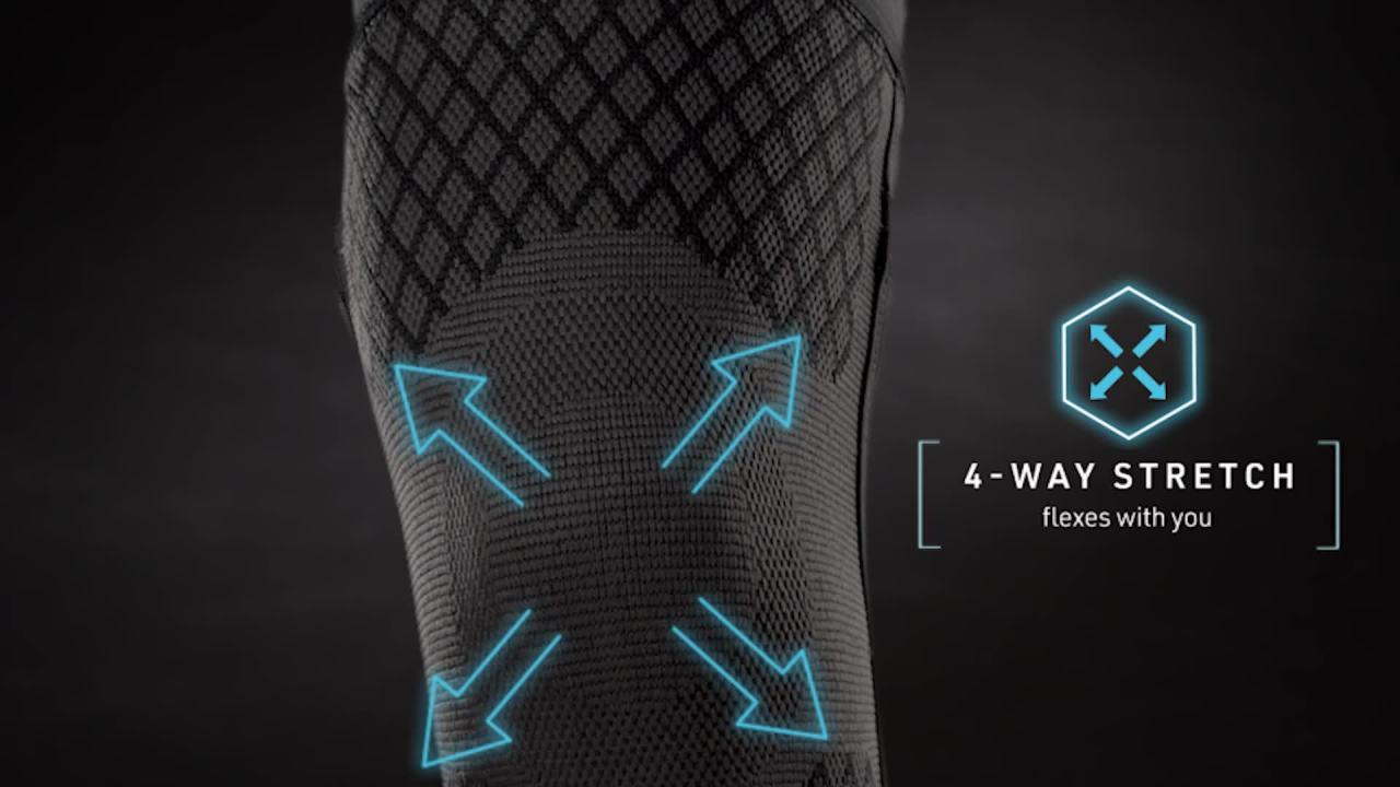 thumbnail video image 2 of ACE Brand Flex Comfort Compression Knee Sleeve with Stabilizers, Medium/Large, 1 Support, 2 of 10