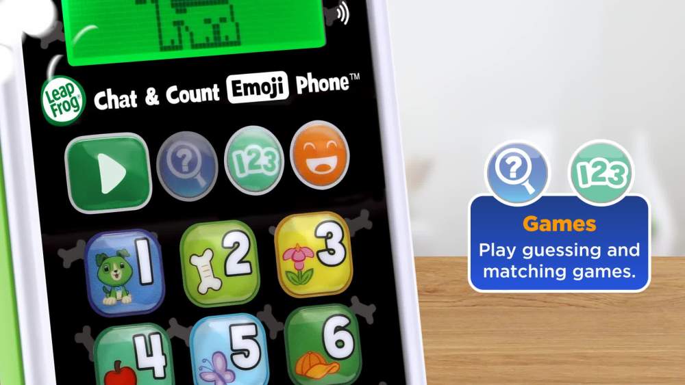 LeapFrog Chat and Count Emoji Phone, Violet, Pretend Play Toy for Kids