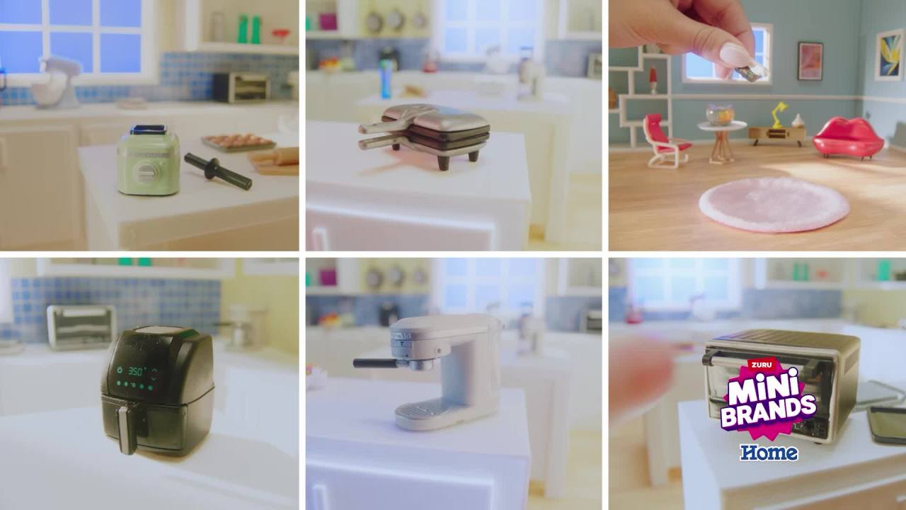 thumbnail video image 2 of Mini Brands Home Capsule, Novelty Unbox Surprise, by ZURU, Ages 3+, 2 of 10