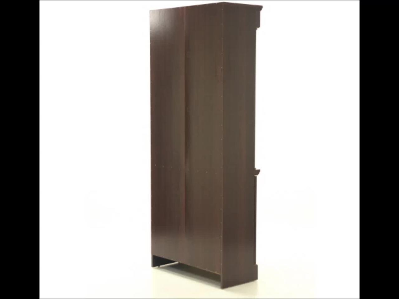 thumbnail video image 2 of Sauder Palladia 3-Shelf Bookcase, Select Cherry Finish, 2 of 13