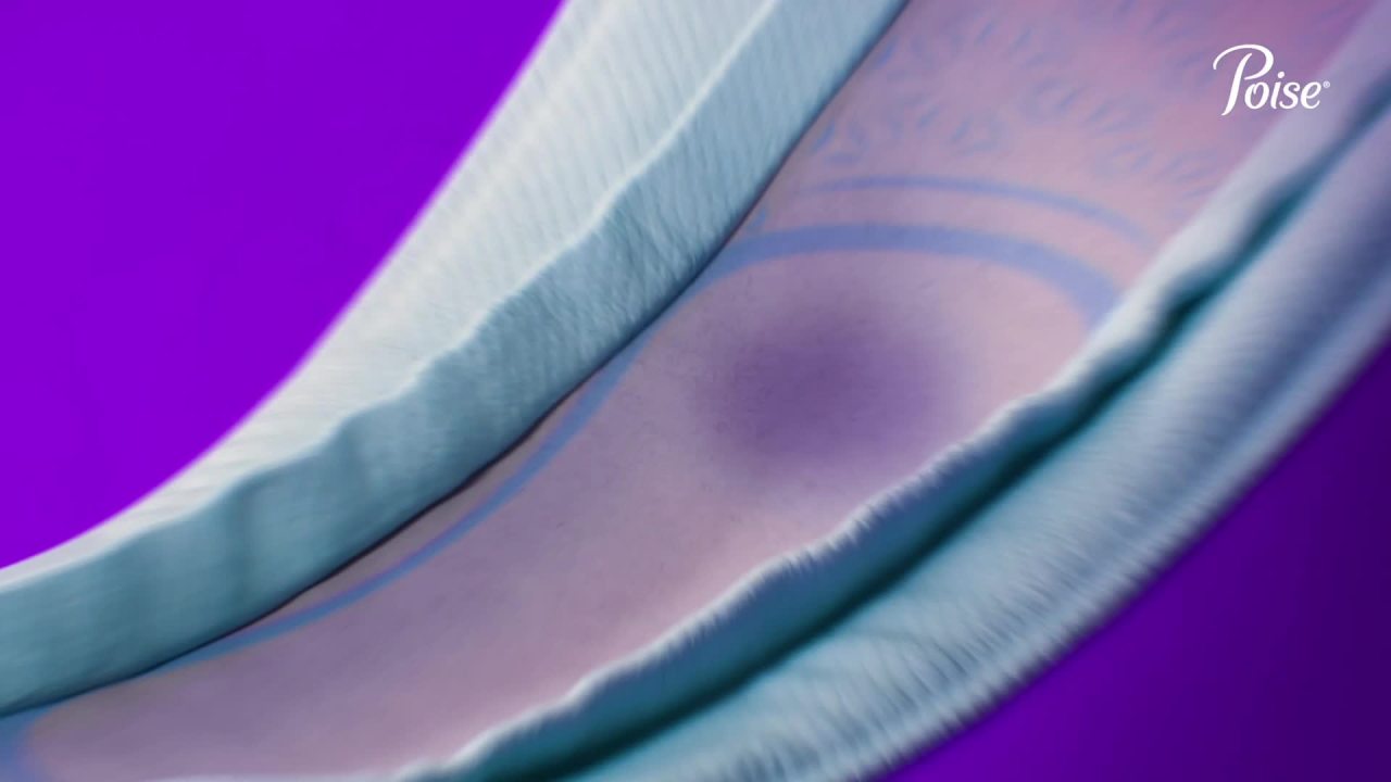 thumbnail video image 3 of Poise Ultra Thin Incontinence Pads, 5 Drop Maximum Absorbency, Long Length, 36 Count, 3 of 11