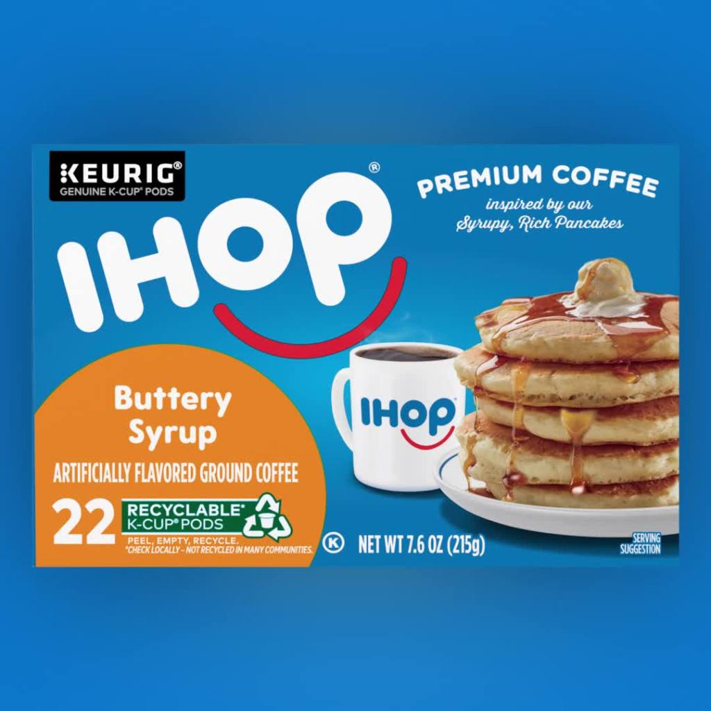 thumbnail video image 2 of IHOP Buttery Syrup Flavored Keurig K-Cup® Coffee Pods, 22 ct Box, 2 of 16
