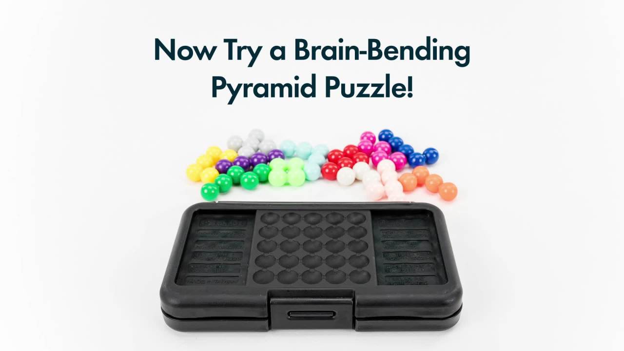 thumbnail video image 2 of Educational Insights Kanoodle 3D Brain Teaser Puzzle Game, 227 Challenges, Ages 7+, 2 of 9